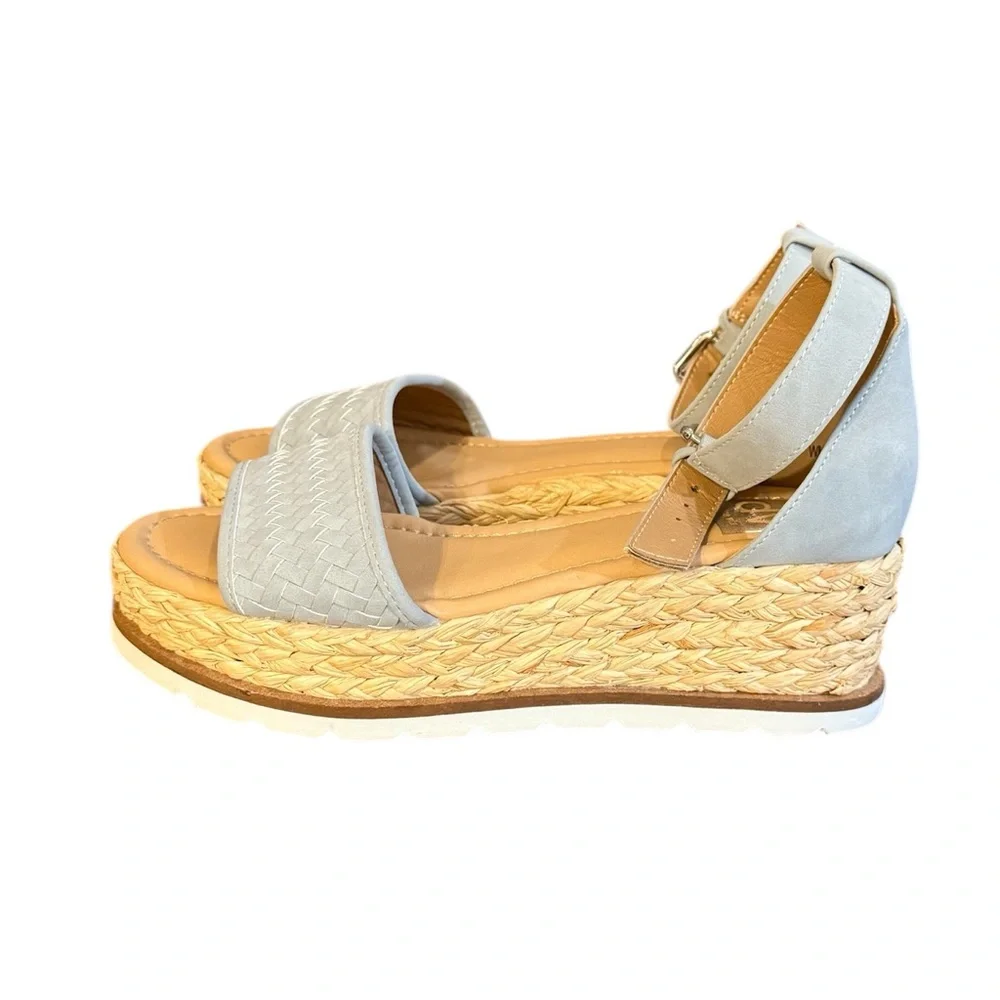 Dolce Vita Byndi NWOT Gray Espadrille Wedges Women’s Size 7.5